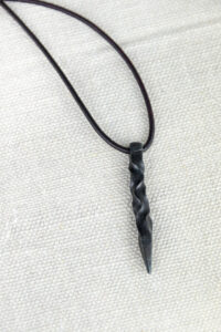 twisted steel pendant