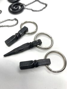 hand-forged keychains