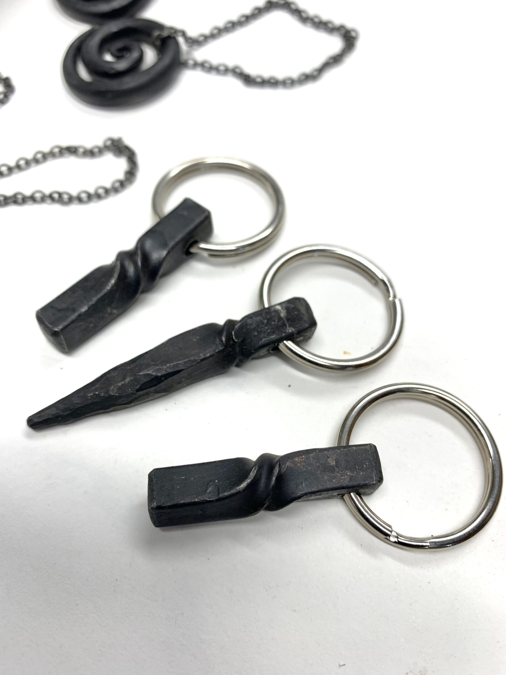 hand-forged keychains