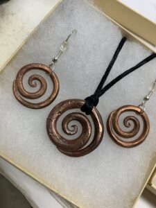 Copper Swirl Jewelry Set